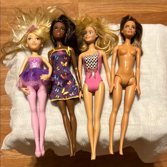 Barbie Doll Set of 3 with Colorful Outfits and‎ princess Rapunzel Ballerina - Picture 3 of 10